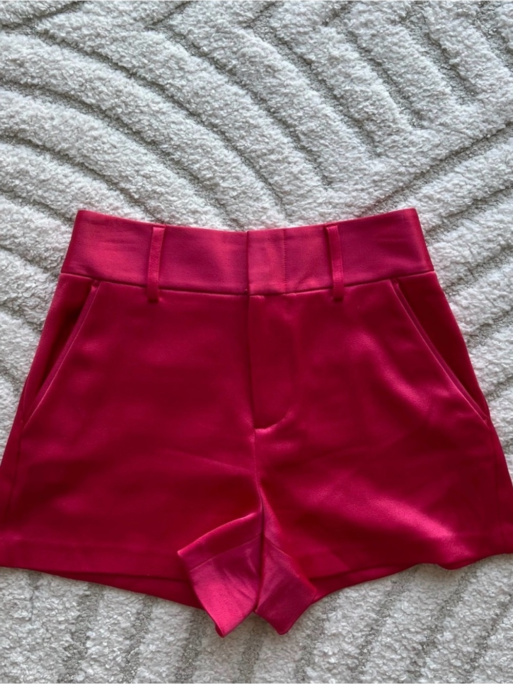 Alice + Olivia Hot Pink High-Waist Women's Shorts Size 2